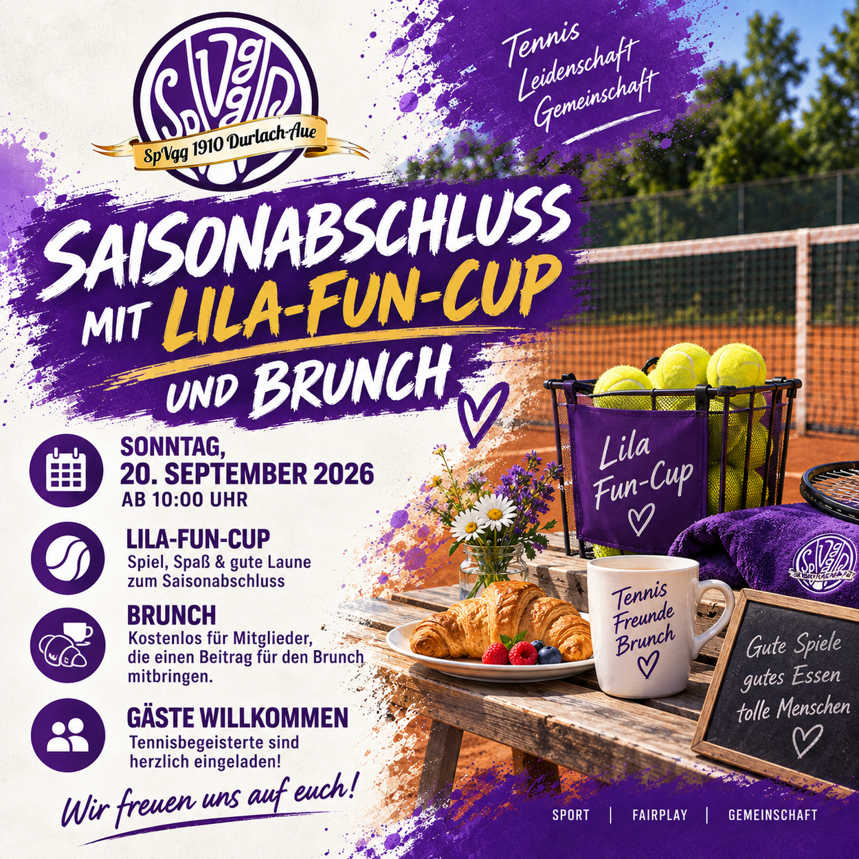 Einladung zum Saisonabschluss Tennis